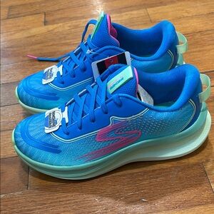 Skechers Kids' Blue and Mint Sneakers